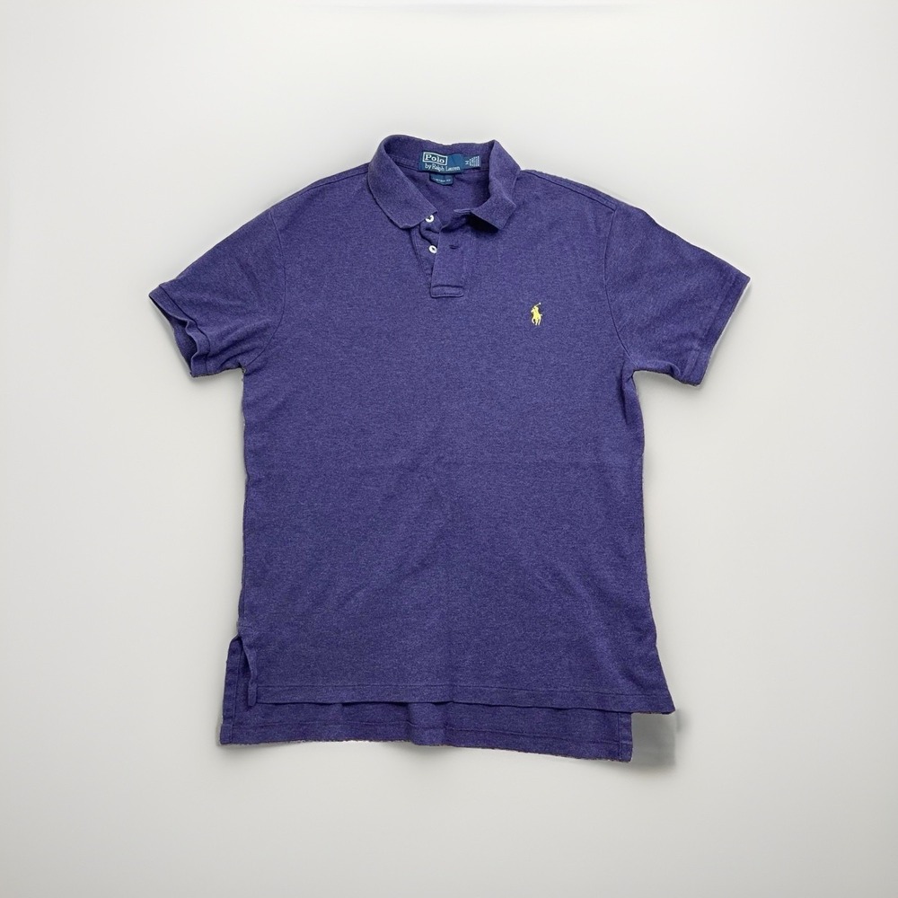 Polo Ralph Lauren‎ Men's Polo Purple Yellow Pony Preppy Casual Short Sleeve M